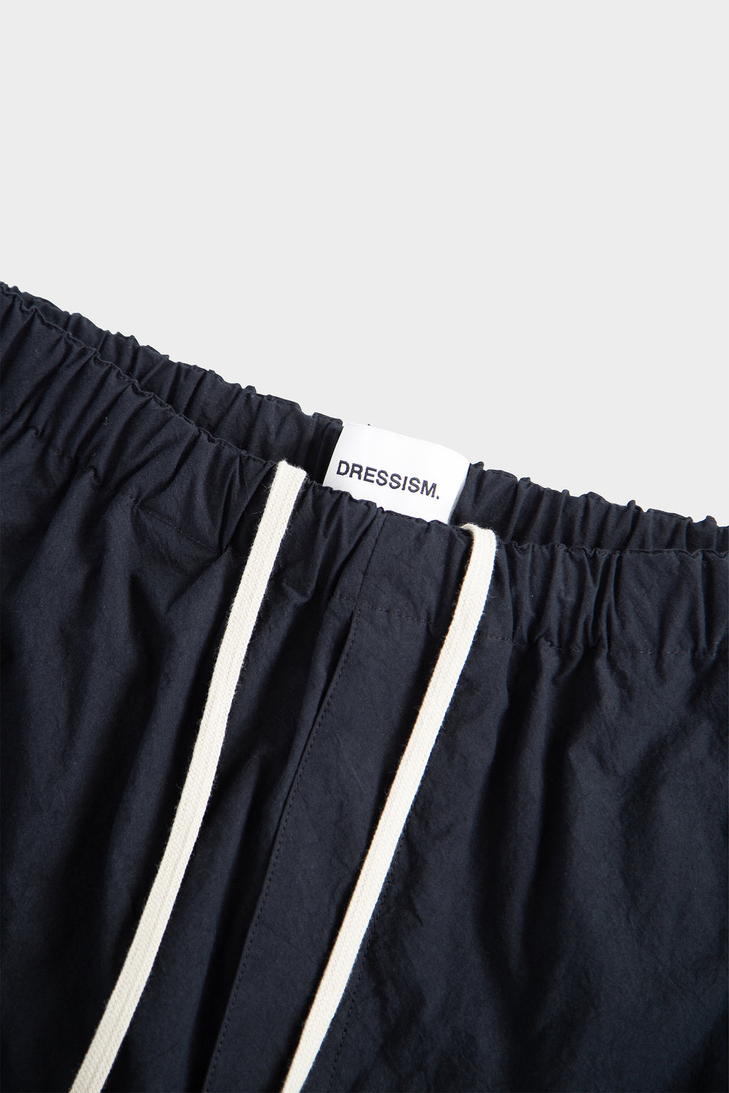 Pantalone loose fit in popeline di cotone nero