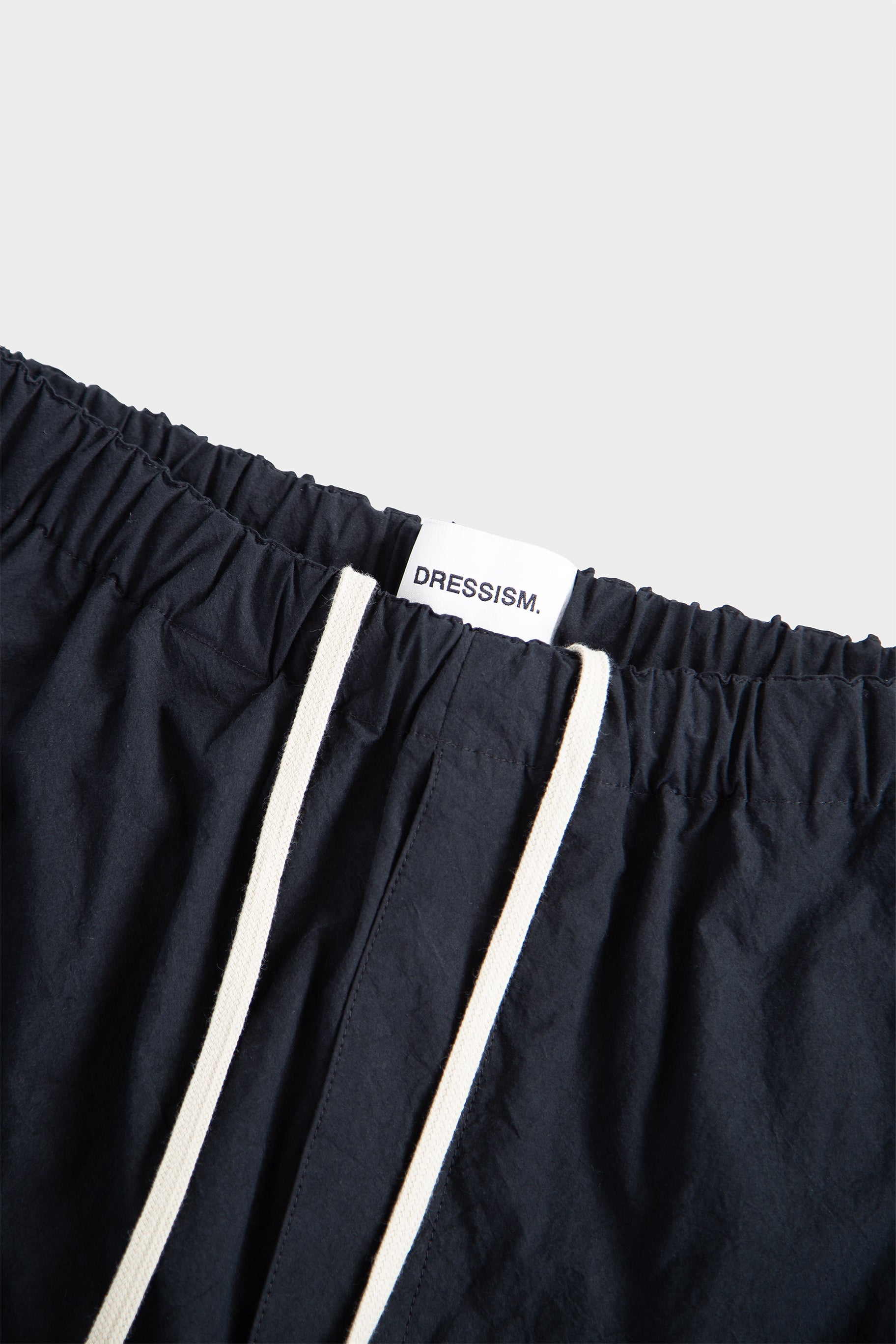 Pantalone loose fit in popeline di cotone nero