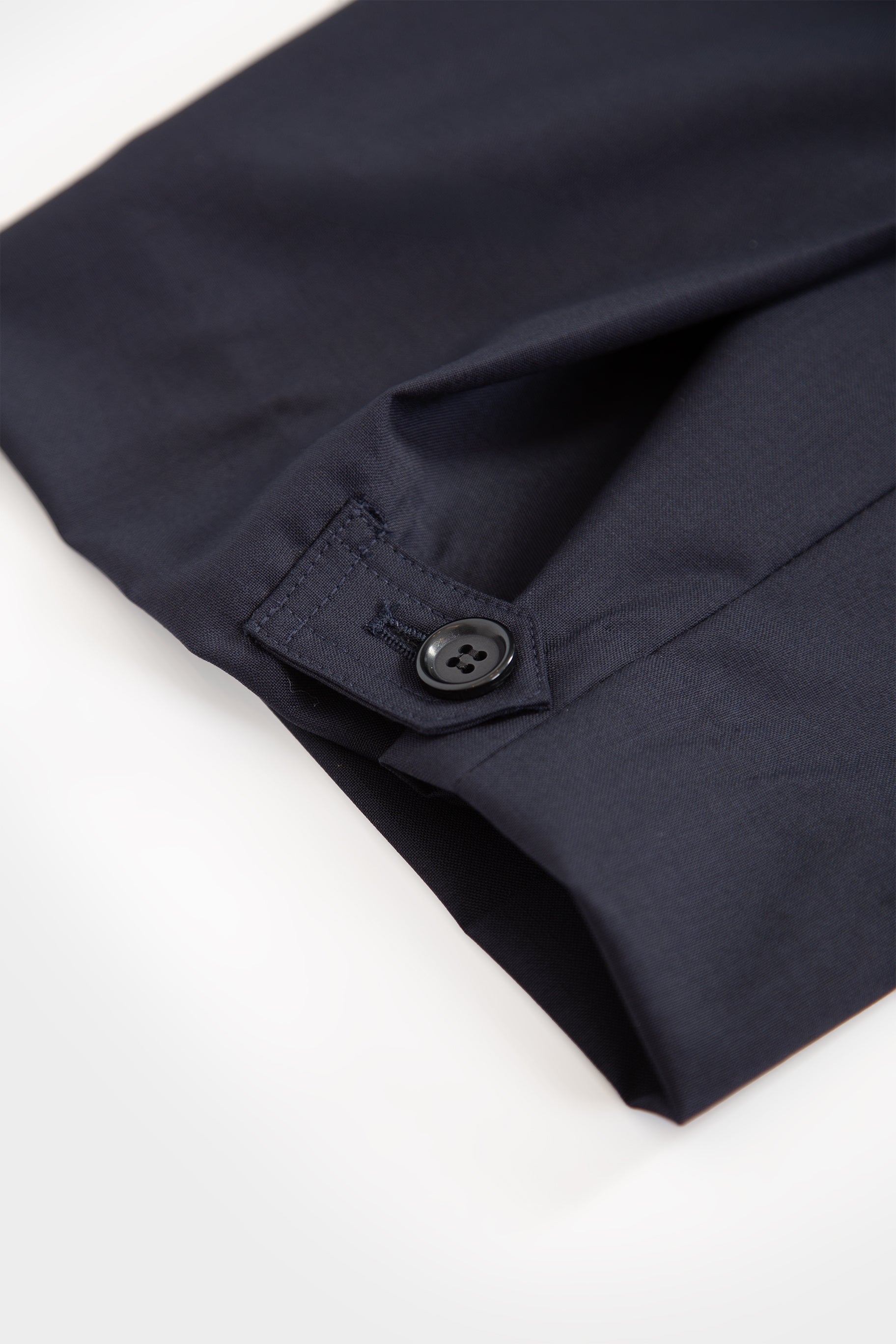 Pantalone blu navy in frescolana con vita regolabile