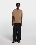 T-shirt in viscosa color cammello
