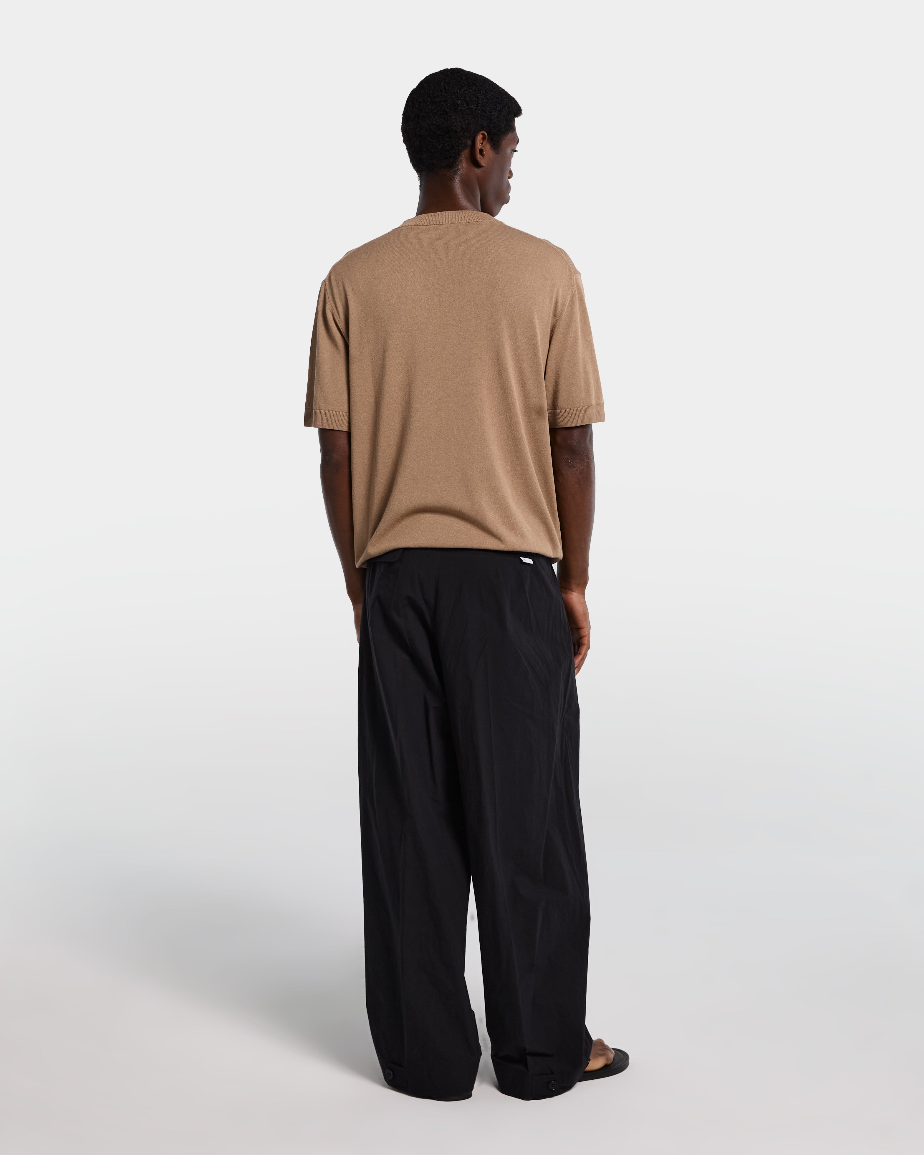T-shirt in viscosa color cammello