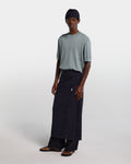 T-shirt in maglia verde salvia