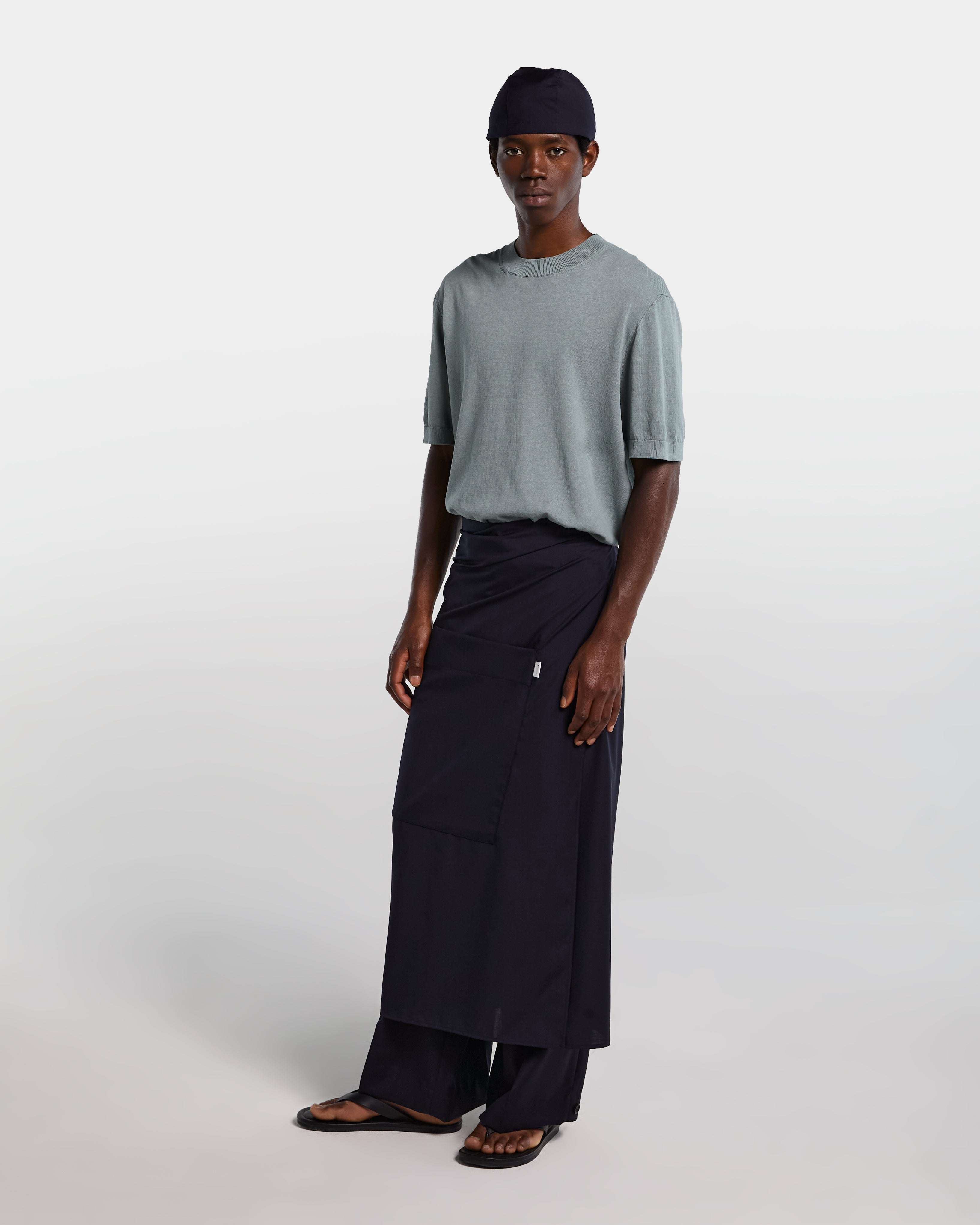 T-shirt in maglia verde salvia