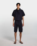 Bermuda baggy in frescolana blu navy