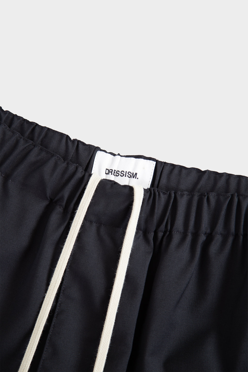 Pantalone nero loose fit in frescolana