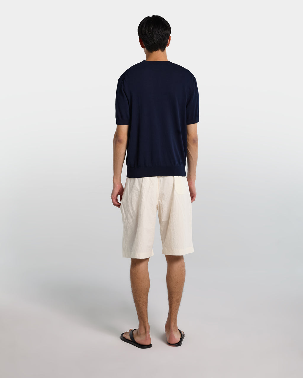 T-shirt blu navy in maglia