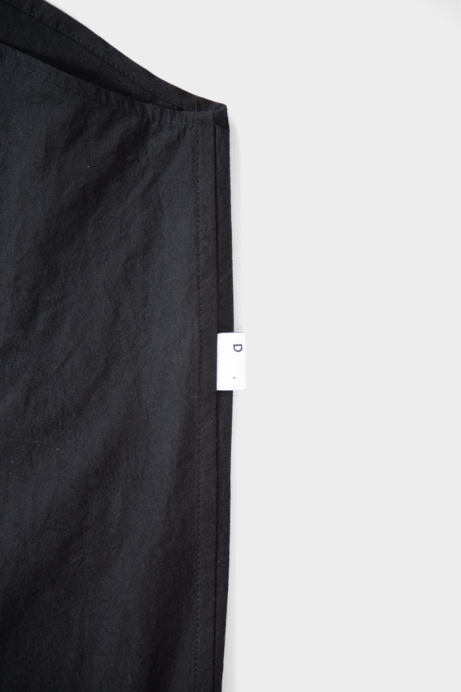 Overshirt nera in popeline di cotone