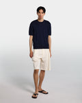 T-shirt blu navy in maglia