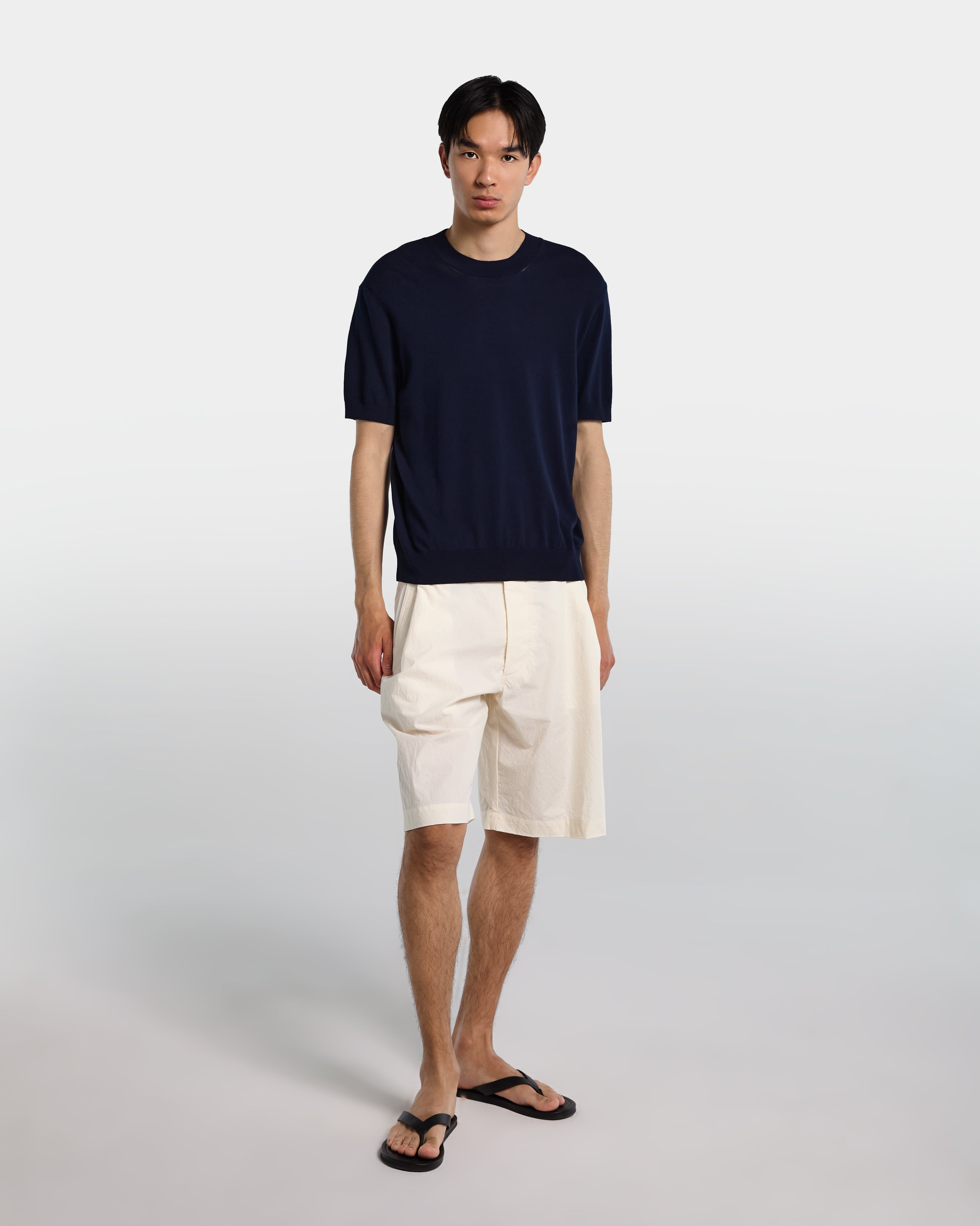 T-shirt blu navy in maglia