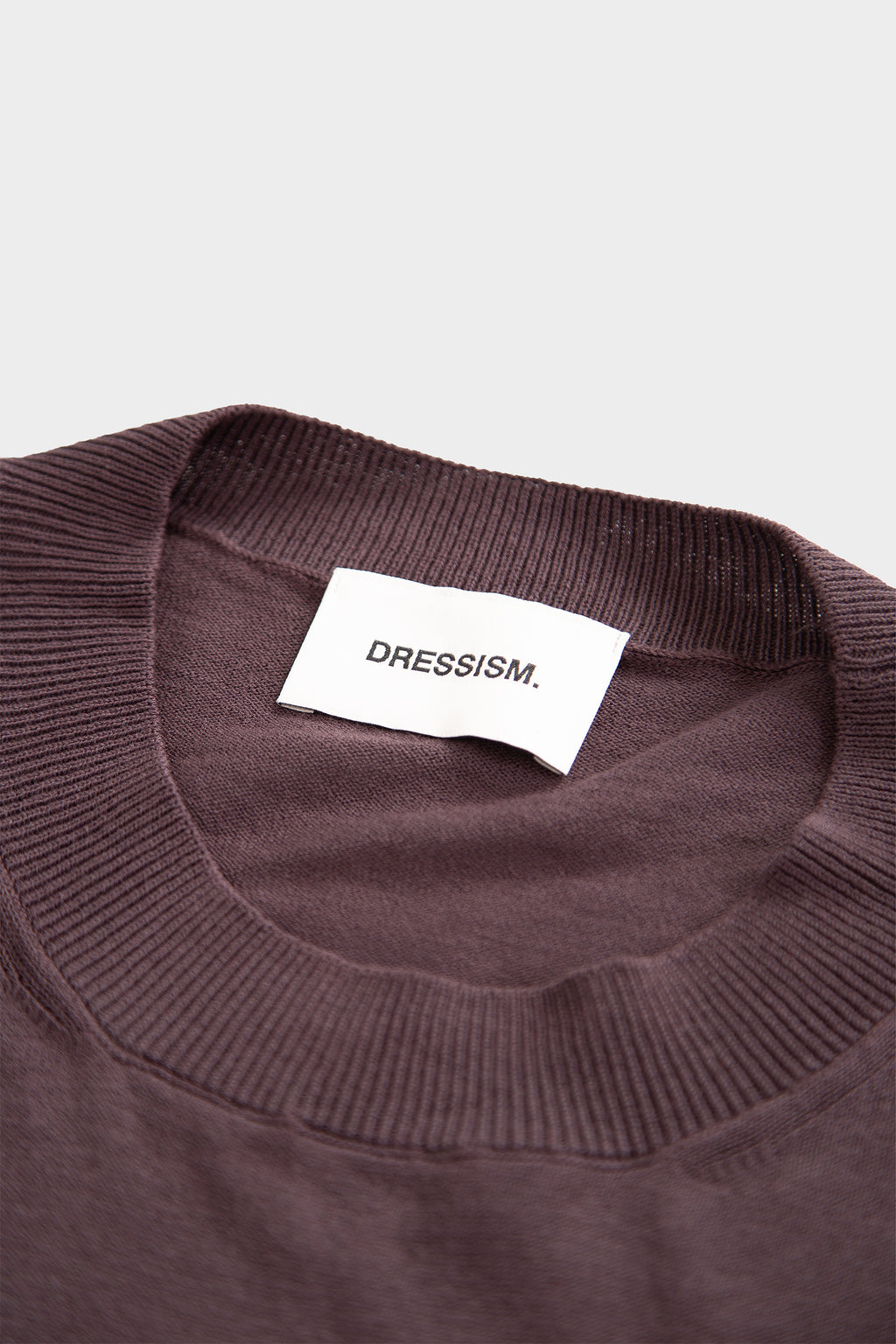 T-shirt in maglia marrone