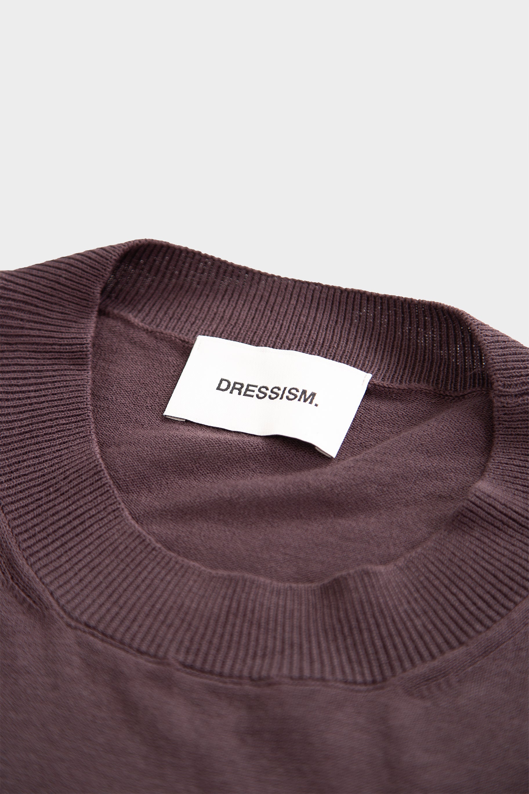 T-shirt in maglia marrone