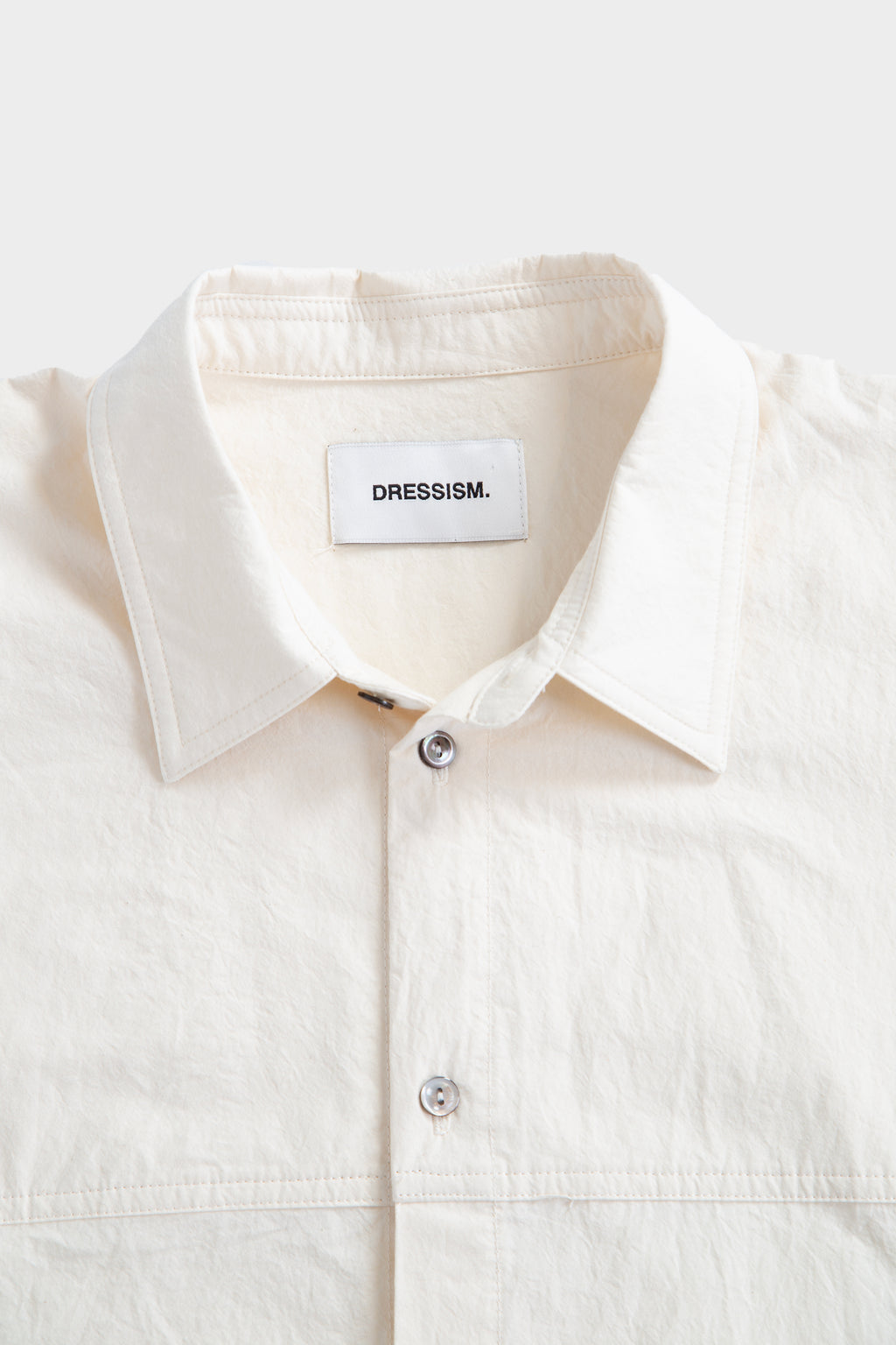CHEST CUT OVERSHIRT-Panna