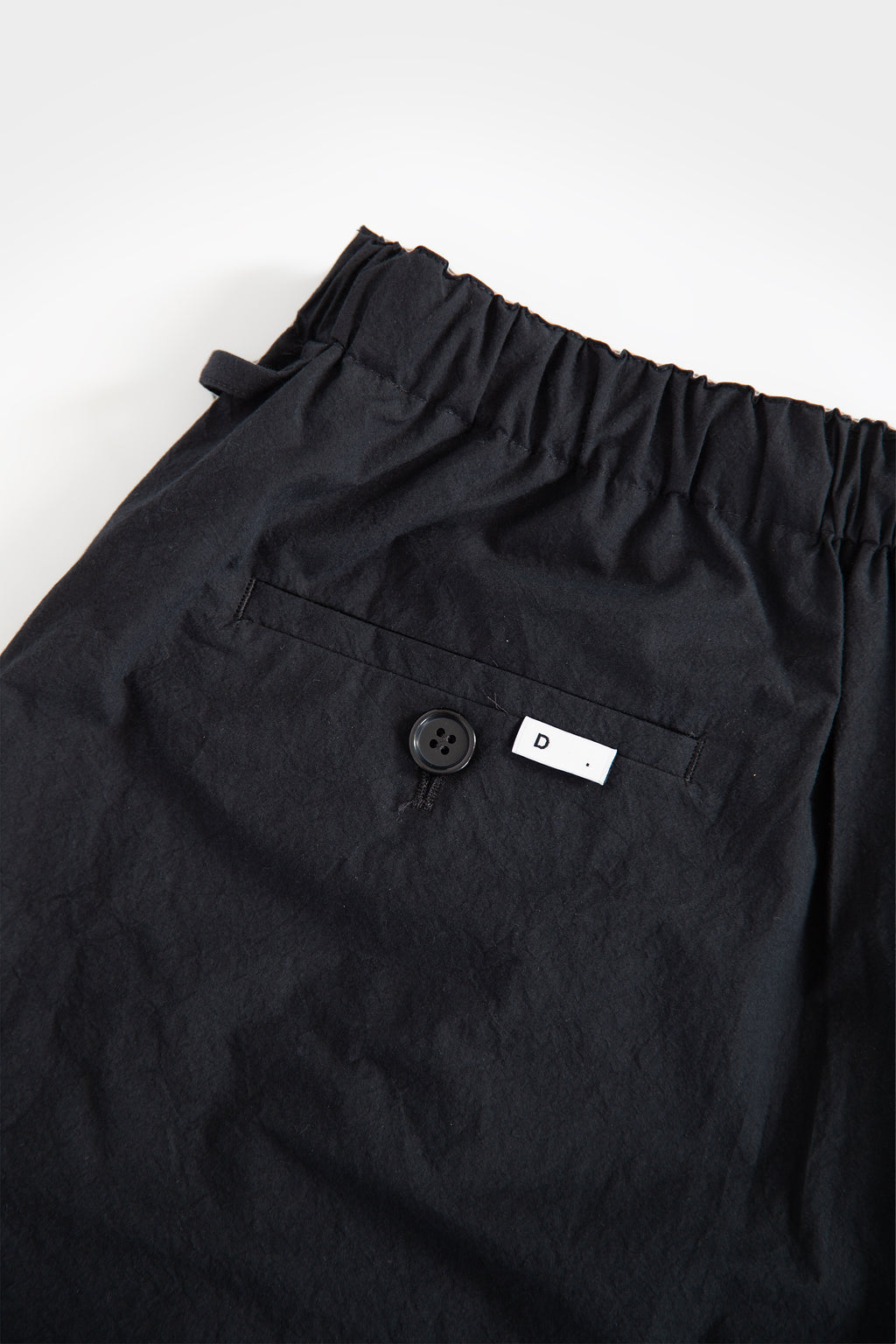 Pantalone loose fit in popeline di cotone nero