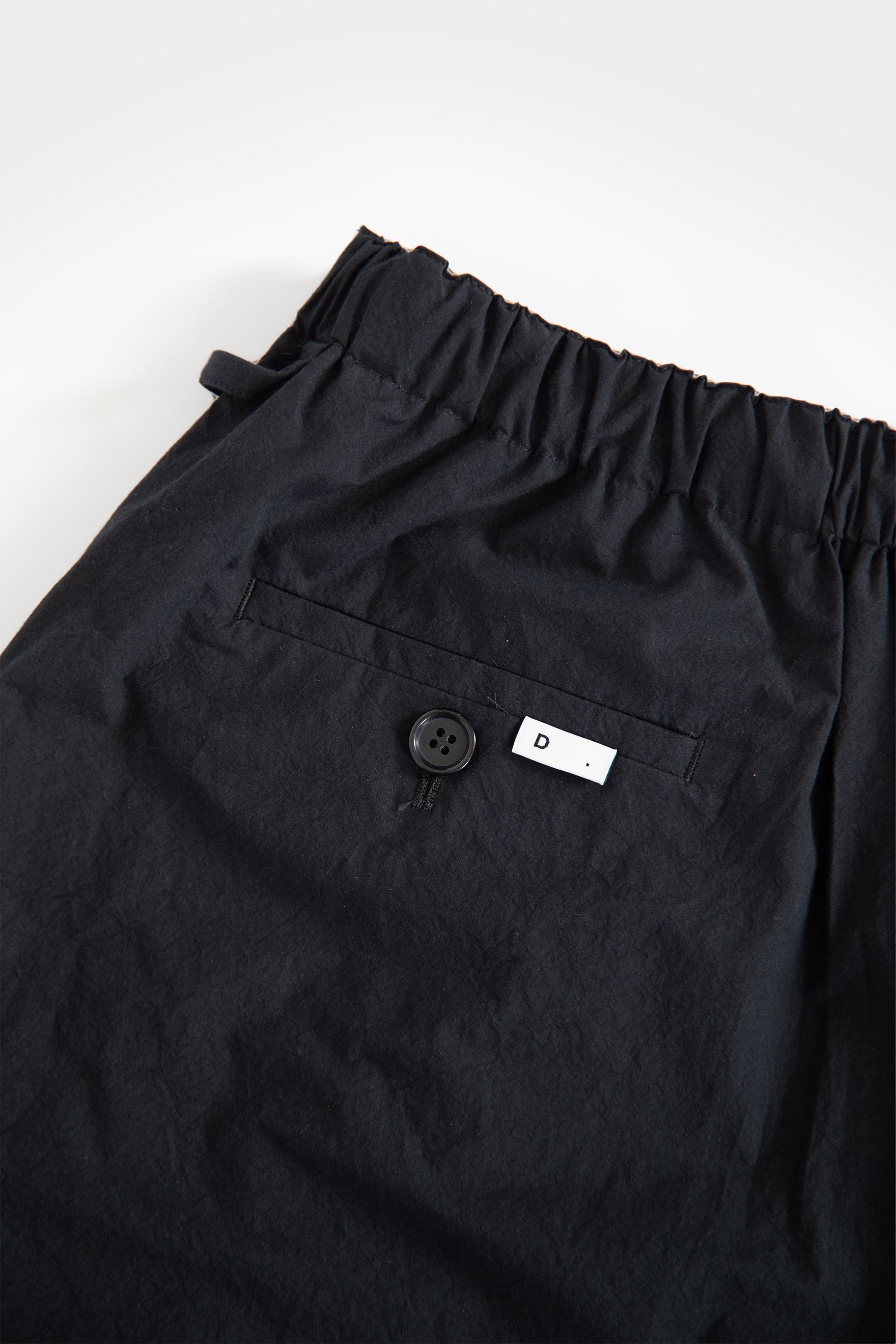 Pantalone loose fit in popeline di cotone nero