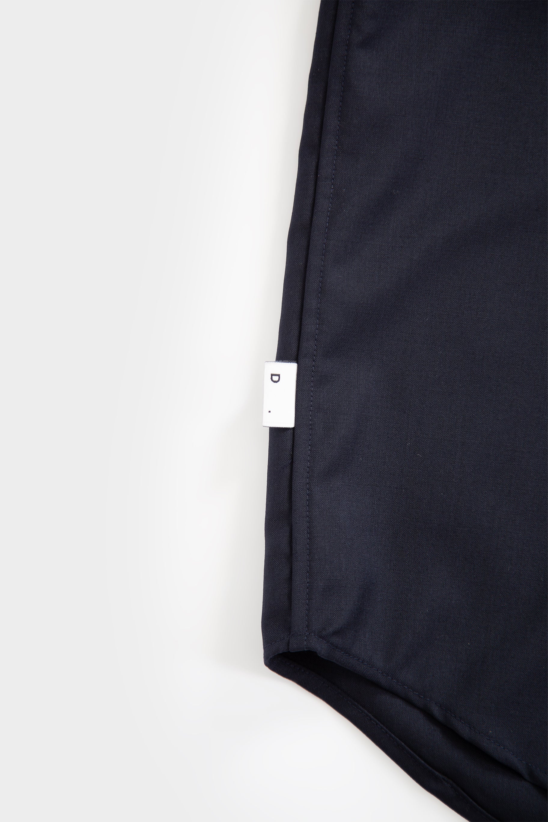 Overshirt in frescolana blu navy con maniche lunghe