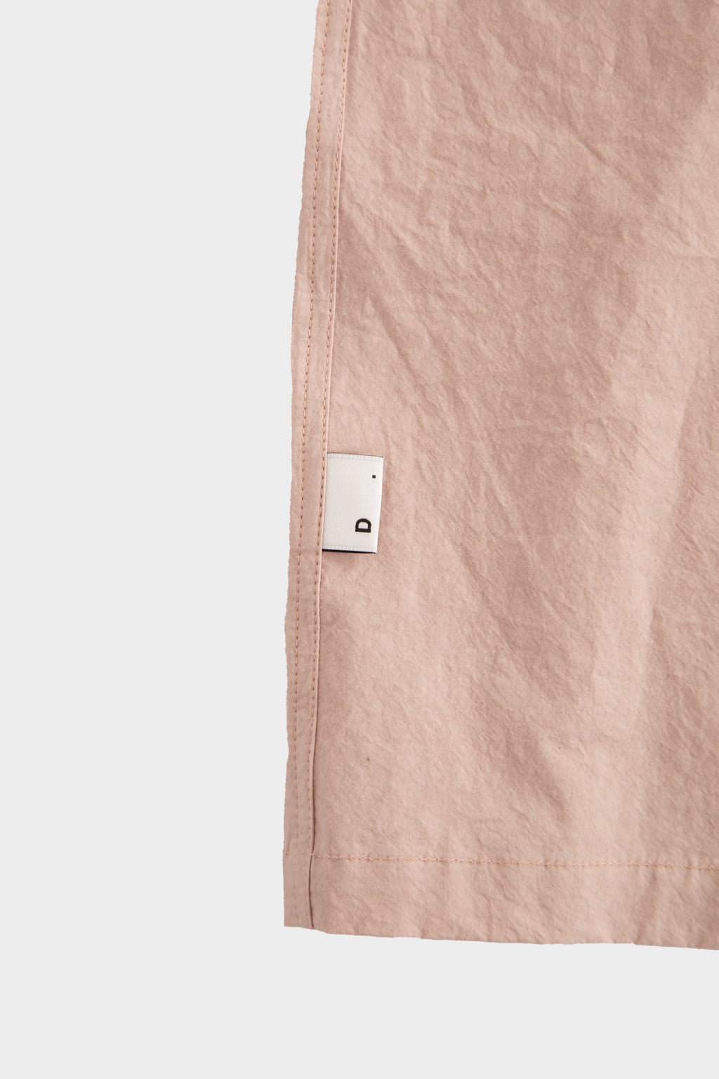 Camicia in popeline rosa con zip e maniche corte
