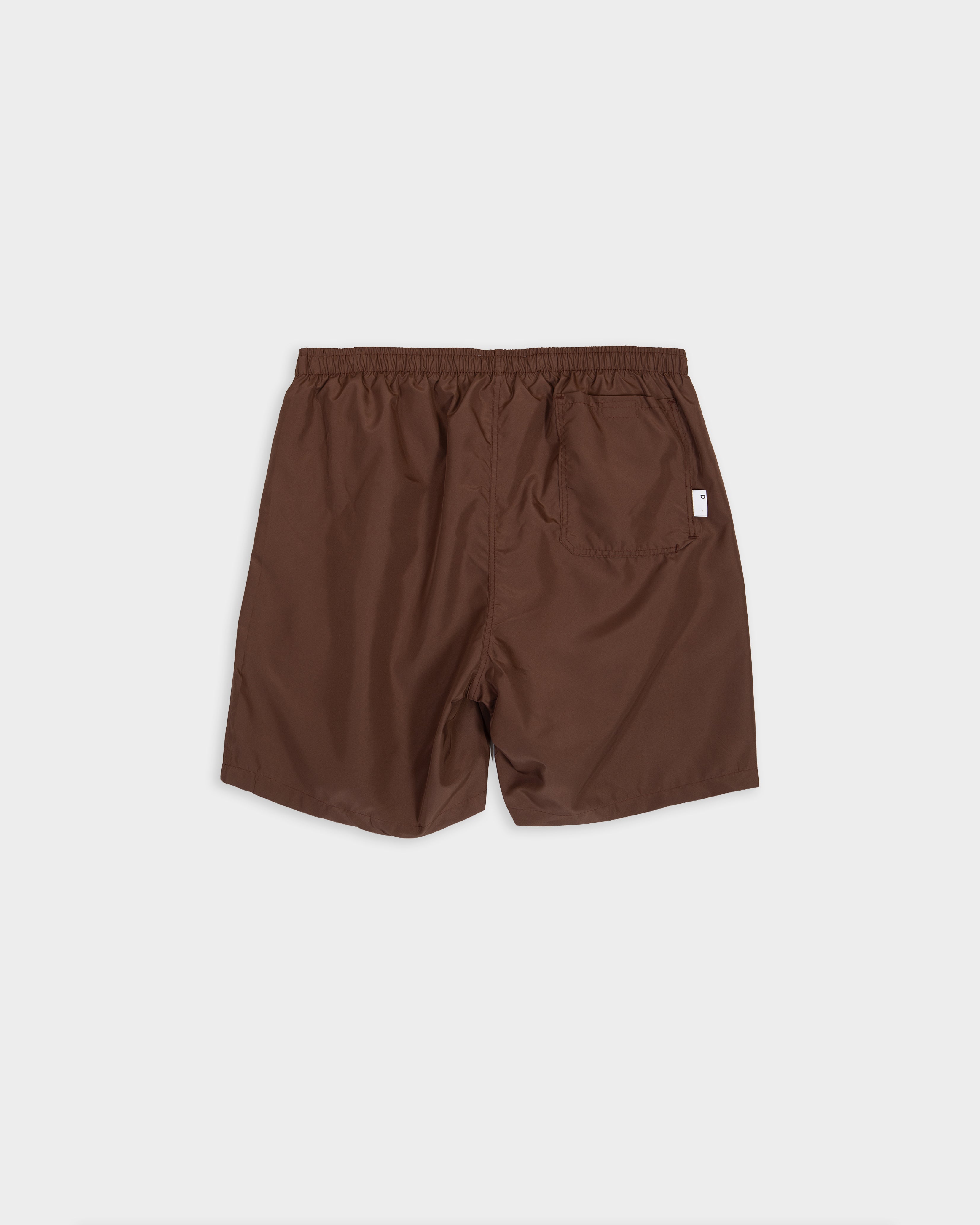 Boxer da mare in nylon marrone