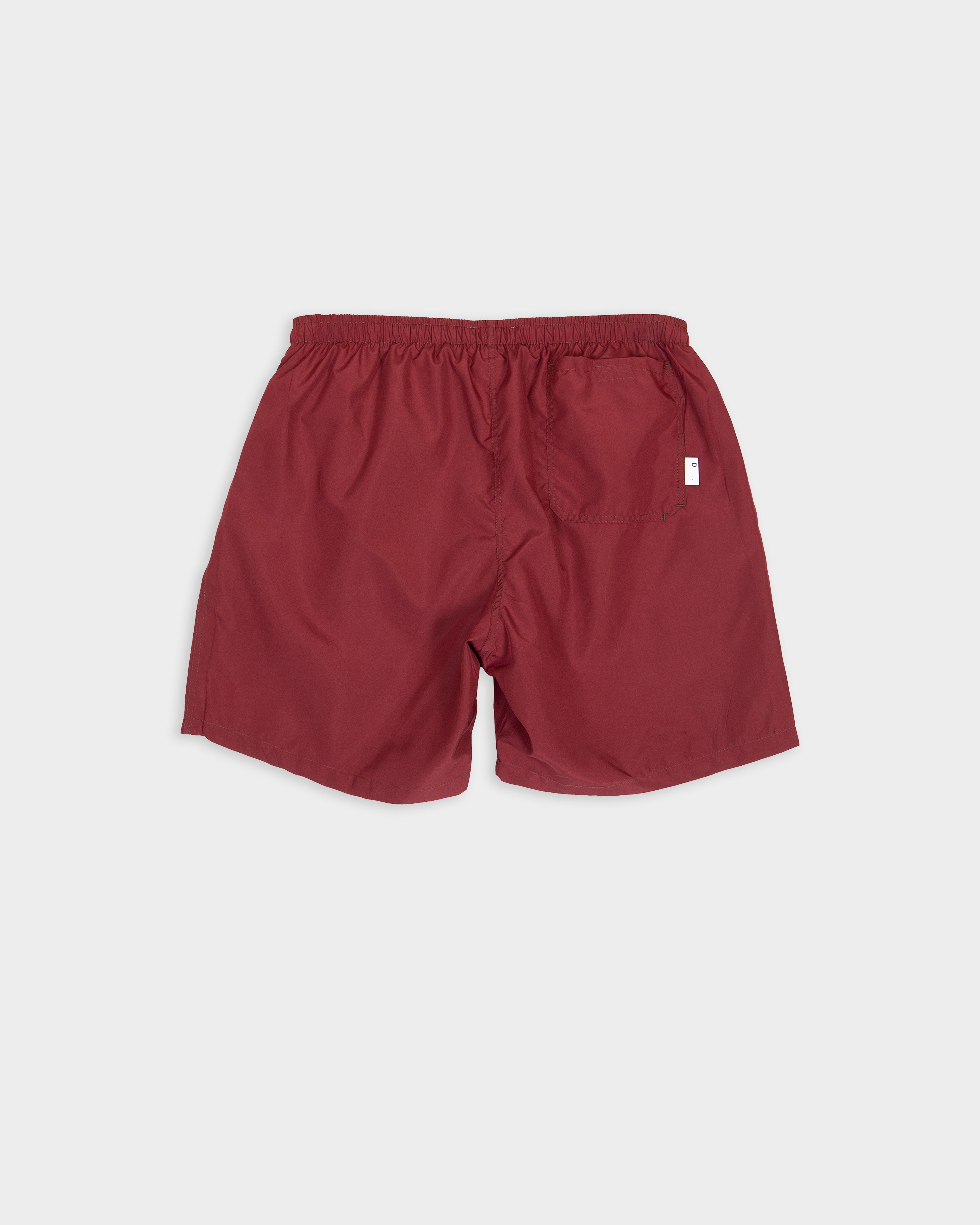 Boxer da mare in nylon bordeaux
