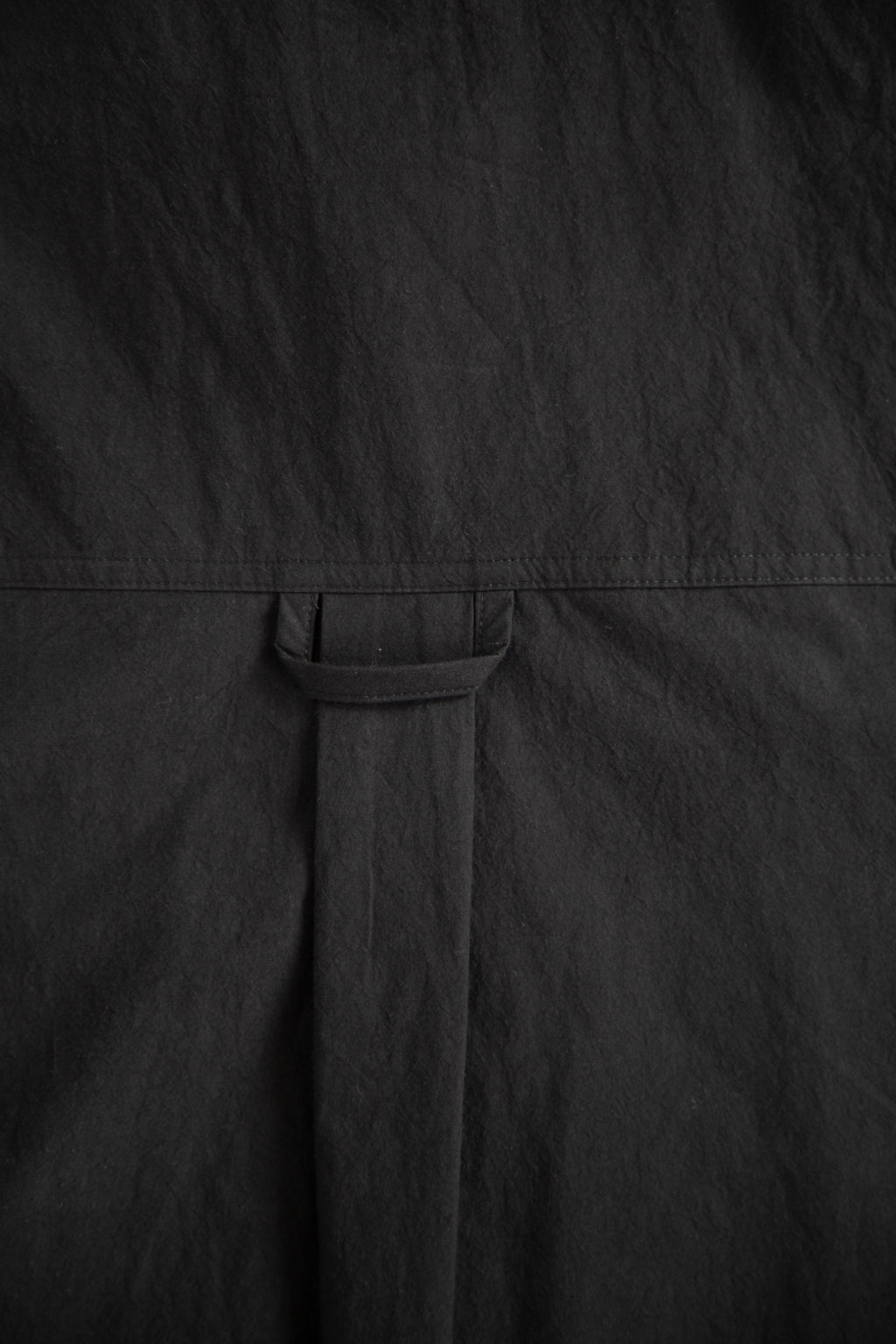 Overshirt nera in popeline di cotone