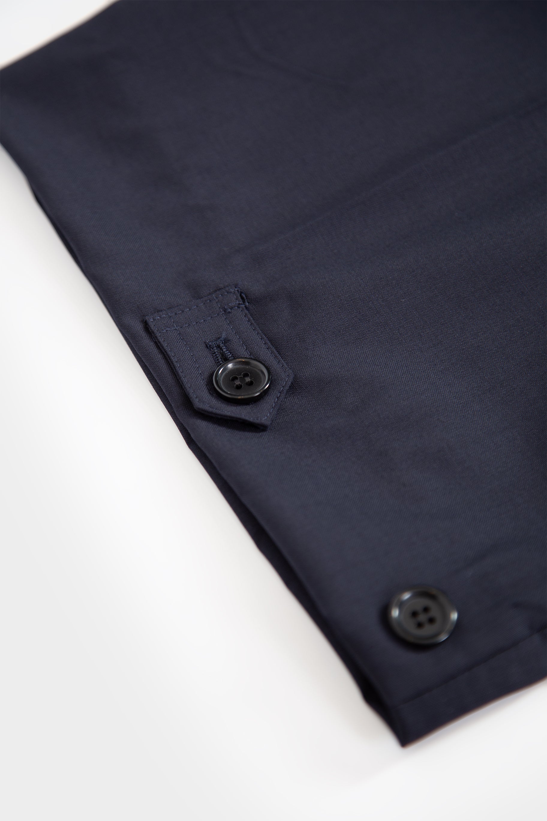 Pantalone blu navy in frescolana con vita regolabile