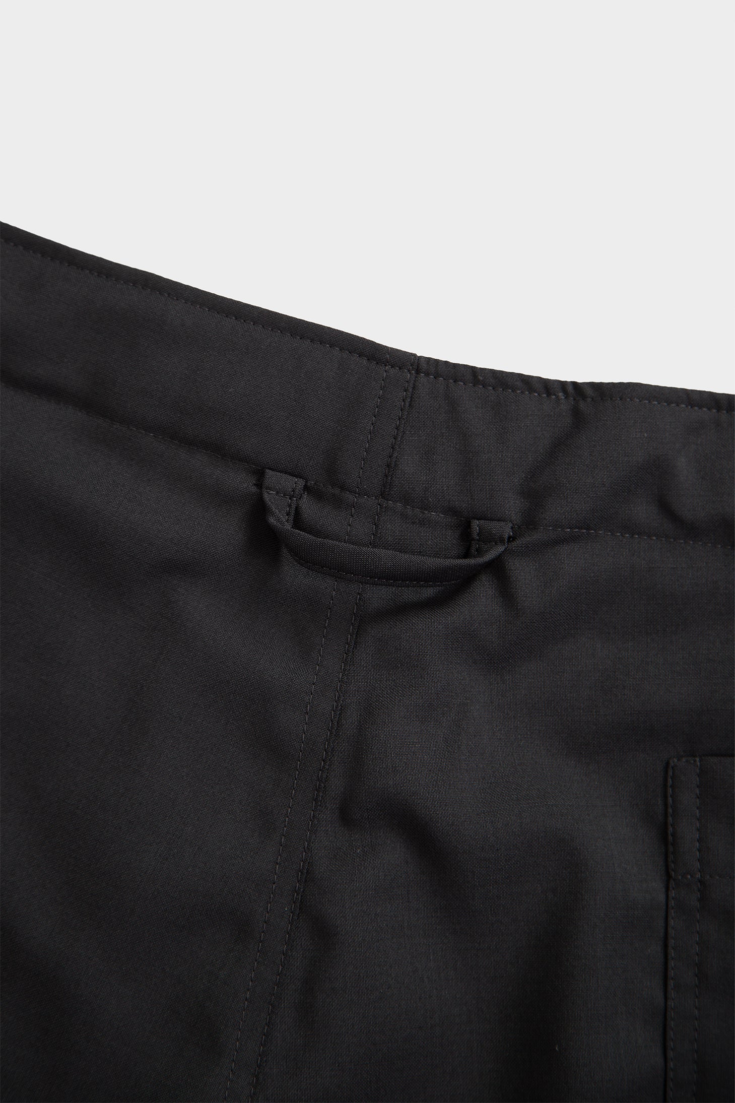 Bermuda baggy in frescolana nero