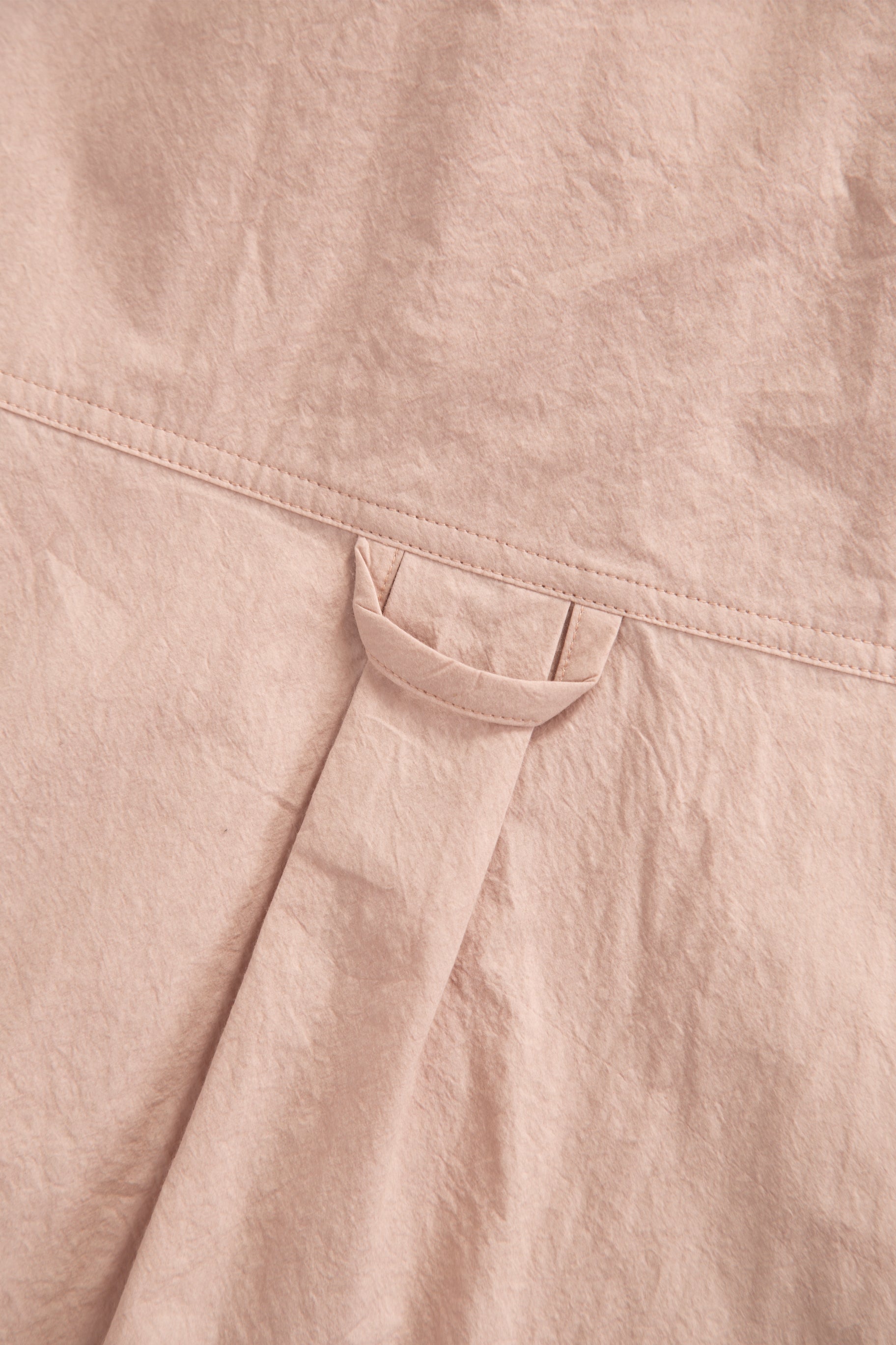 Camicia in popeline rosa con zip e maniche corte
