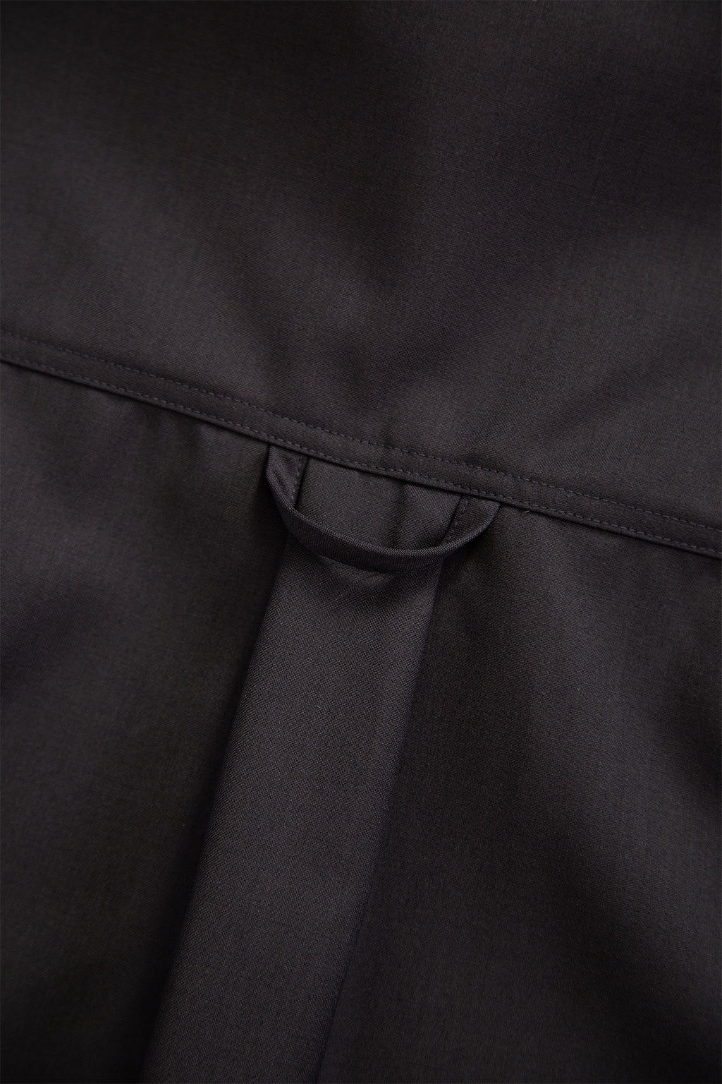 Overshirt in frescolana blu navy con maniche lunghe