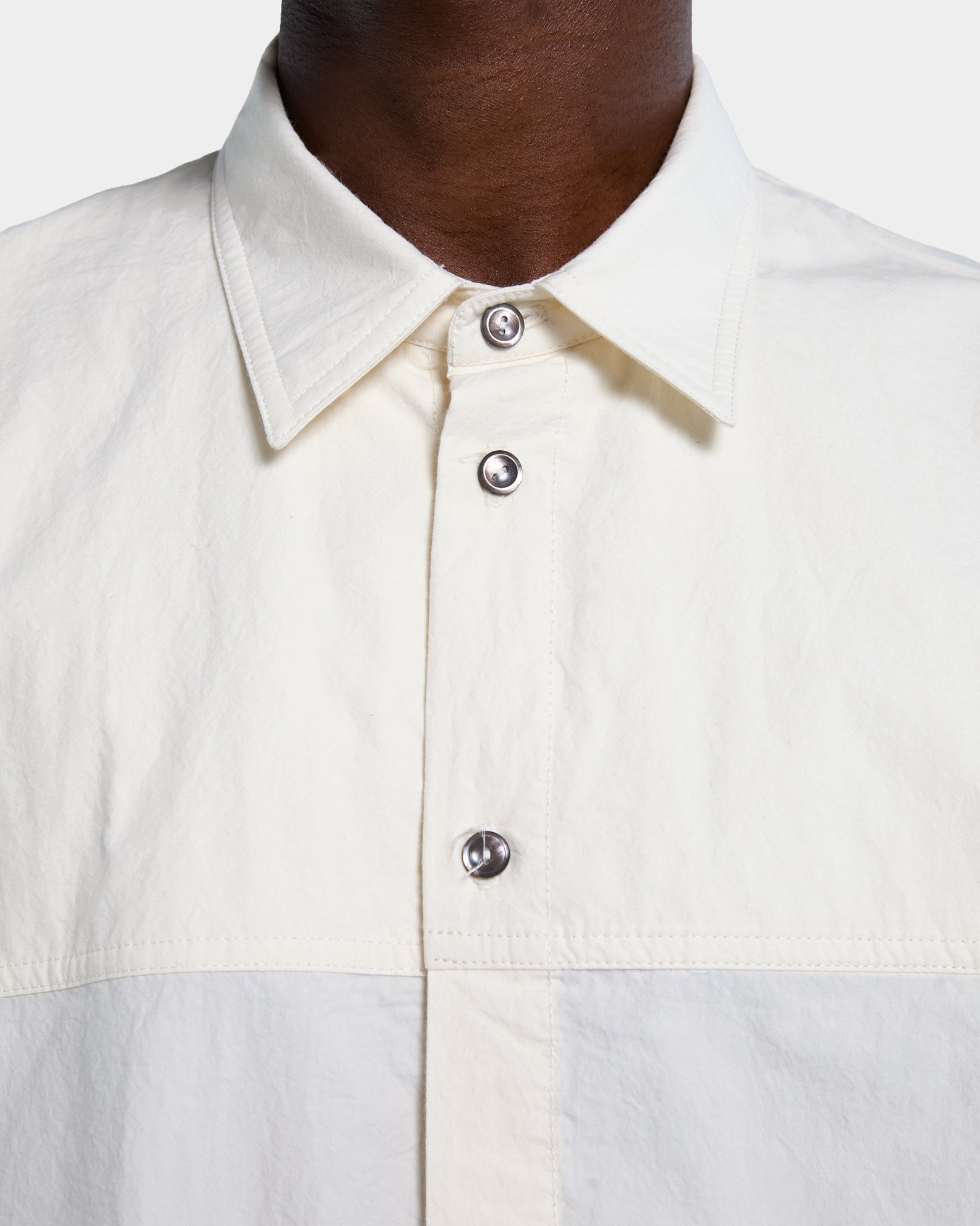 CHEST CUT OVERSHIRT-Panna