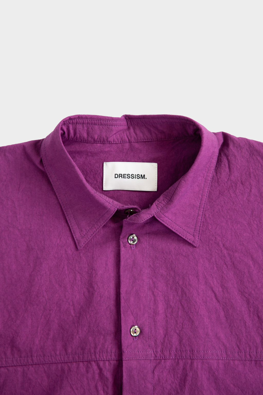 Overshirt in popeline di cotone color ciclamino